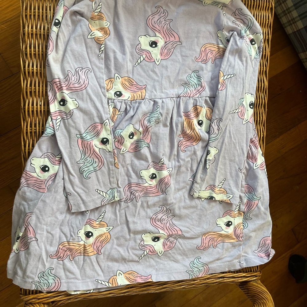 H&M Lavender Unicorn Graphic Dress